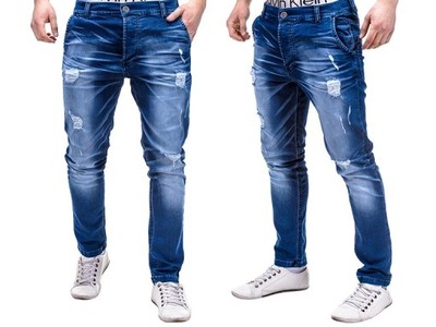 Hit spodnie męskie jeansy OMBRE P138 jeans XXL