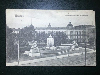 Breslau Wroclaw Bismarckbrunnen am Konigsplatz