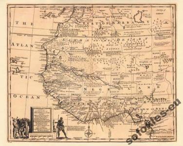 SAHARA PIĘKNA MAPA MIEDZIORYT 1747 r. reprint