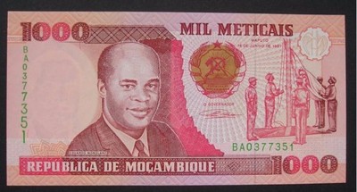 Mozambik - 1000 meticais - 1991 - stan bankowy UNC