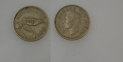 Nowa Zelandia ( Anglia ) 6 Pence 1948 rok BCM