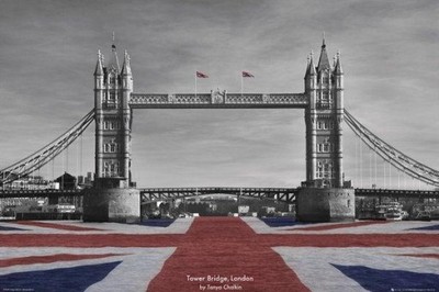 Londyn - Tower Bridge - plakat 91,5x61 cm