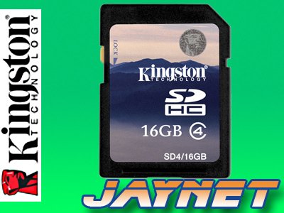 KINGSTON 16GB karta SD SDHC 16 GB Class 4 21/12MBs