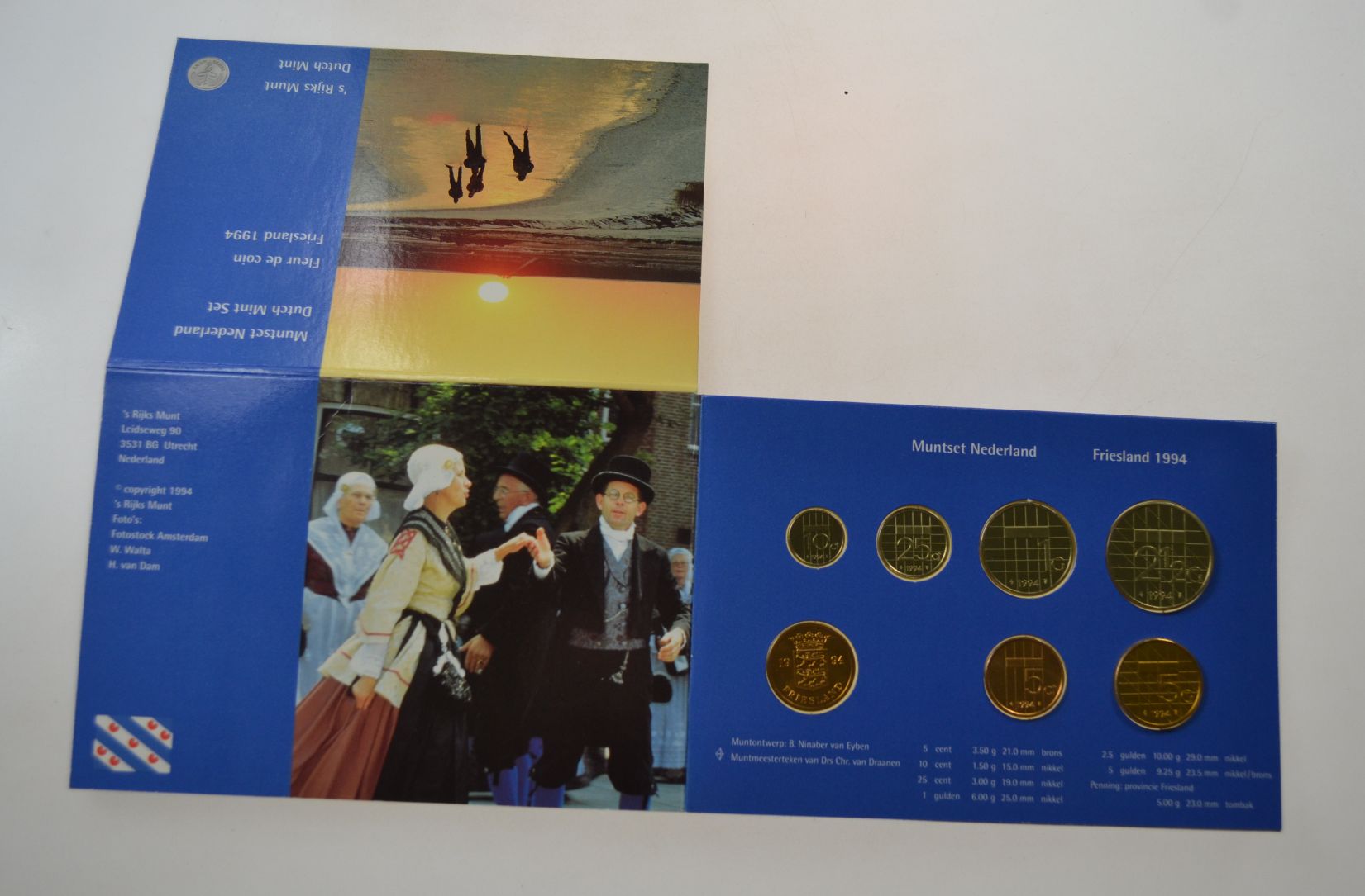 Holandia 1994 zestaw rocznikowy 6 monet + żeton