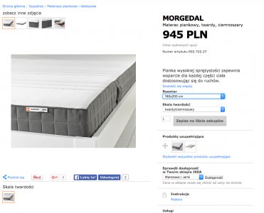 Jak nowy materac MORGEDAL IKEA 160x200 za 1/3 ceny - 6422118288 - oficjalne  archiwum Allegro