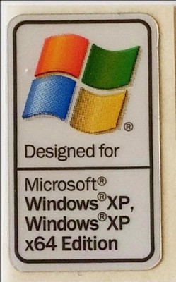 ORYGINAŁ NAKLEJKA WINDOWS XP x64 16x28mm [7] - 6023233557 - oficjalne  archiwum Allegro