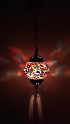 Turecka Lampa mozaikowa wisząca - 6721481046 - oficjalne archiwum Allegro