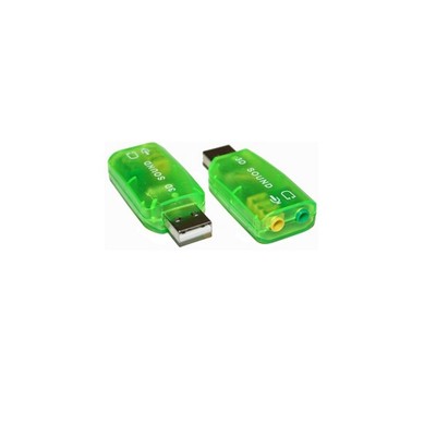 KARTA MUZYCZNA DŹWIĘKOWA USB 5.1 FV 3D ZIELONY