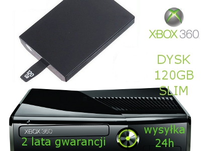 DYSK 120GB XBOX 360 SLIM E DYSK TWARDY x360