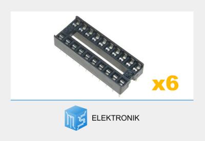 DIL20EM - Podstawka zwykła 20-pinowa DIP20 x6