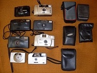 8sztuk  aparatów kolekcjonerskich na klisze