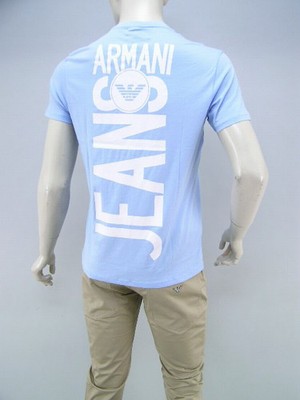 ARMANI JEANS stylowy t-shirt BLUE NEW L -50%%%%%