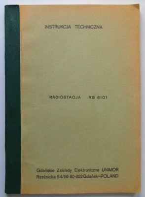 Radiostacja RS 6101 Instrukcja techniczna 1978