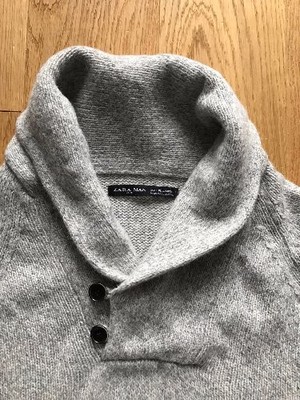 Zara Man swetr wełniany L