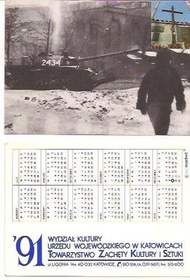 Kopalnia Wujek 1981 kalendarz i cegiełka - ofiary