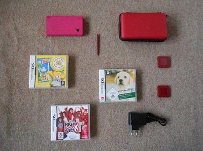 Nintendo DSi różowa konsola gry Dogs Musical Bear