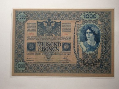 Austria Węgry 1000 K 1902 (1920) Nadruk