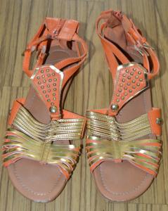 Buty sandały złoto pomarańczowe ZIP 2015HIT!jedyne
