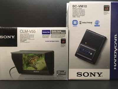 Monitor Sony CLM-V55 + ładowarka BC-VM10 + bracket