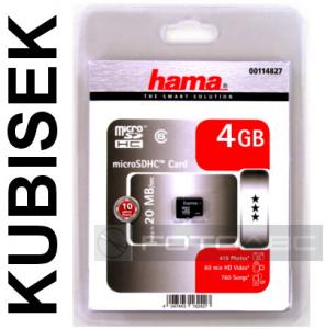 HAMA karta micro SDHC 4GB 20MB/s C6 - SKLEP ŁÓDŹ