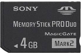 MEMORY STICK PRO DUO- SONY 4 GB