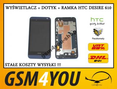ORYG. KOMPLET LCD + DOTYK RAMKA HTC DESIRE 610