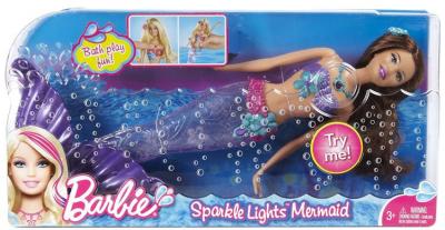Lalka Barbie świecąca syrenka V7047 Mattel BRUNETK