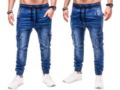 Hit spodnie męskie jeansy OMBRE P410 jeans L
