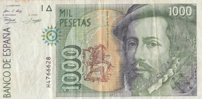 Hiszpania 1000 peset 1992 r. - Cortes i Pizarro