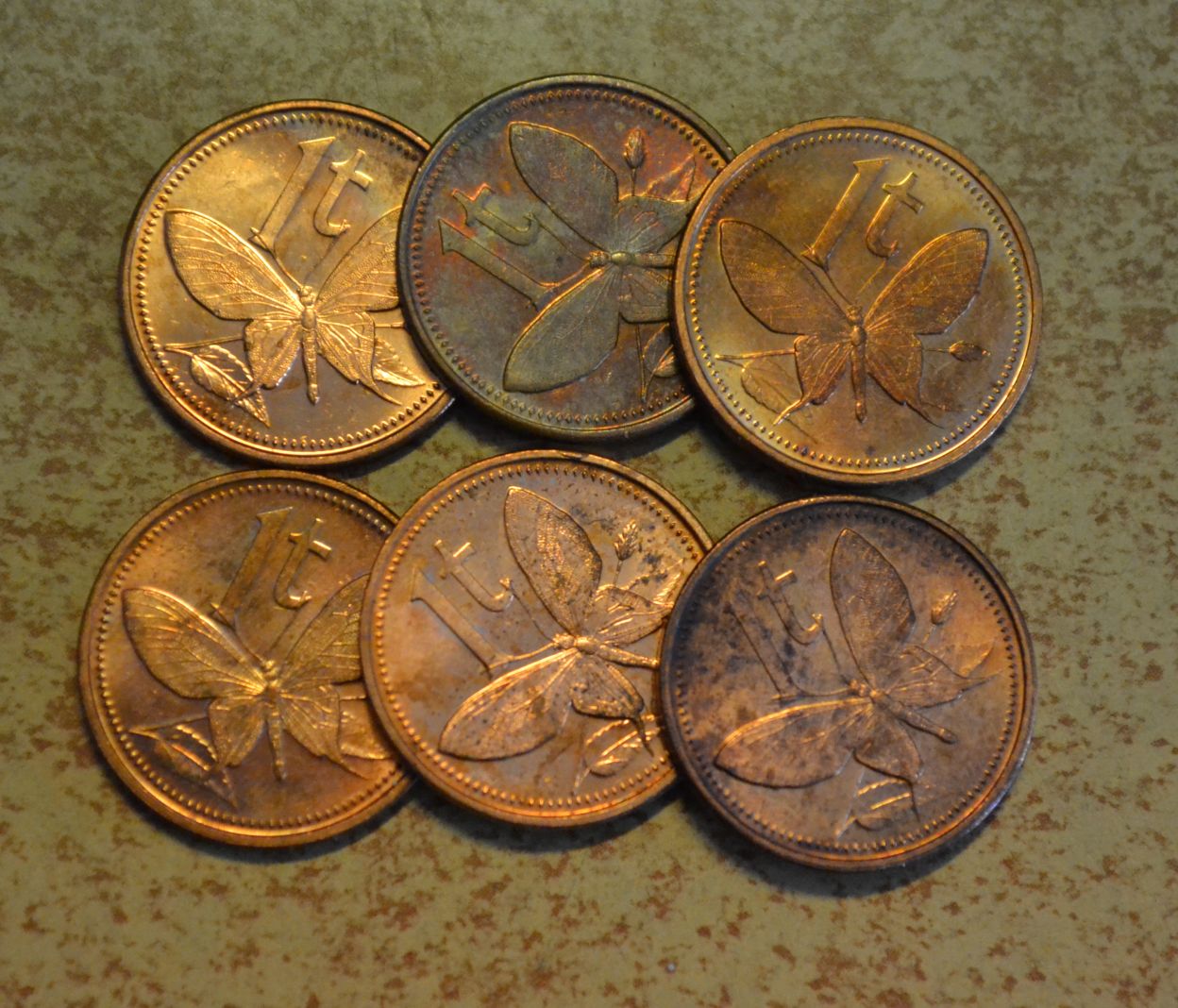 Papua Nowa Gwinea zestaw 6 monet - 1 Toea od 1zl 
