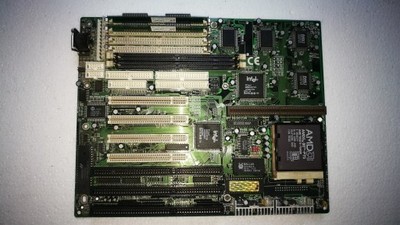 Płyta główna z procesorem AMD 586 +RAM ZŁOTO ZŁOM