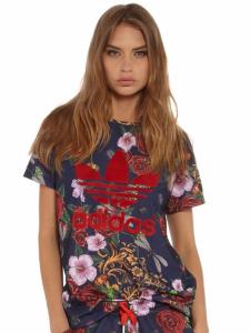 ADIDAS t-shirt Rita Ora koszulka kwiaty motyle L - 5653532213 - oficjalne  archiwum Allegro