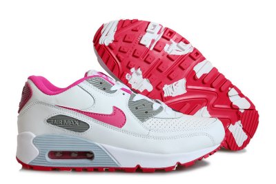 Buty Nike Air Max 90, biało różowe, skóra - 6032170488 - oficjalne archiwum  Allegro