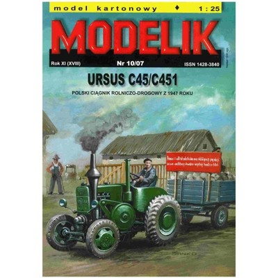 Modelik 10/07 Ciągnik rolniczy URSUS C45/C451 1:25