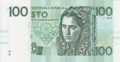 100 KORON - 2015 rok -SLOVENSKA REPUBLIKA - F12