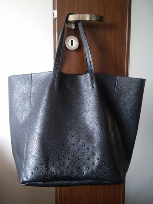 shopper bag Reserved czarna torba - 6873656386 - oficjalne archiwum Allegro