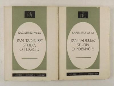 Wyka Kazimierz - Pan Tadeusz. Studia o poemacie
