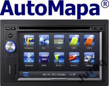 NAWIGACJA GPS 2DIN SKODA +AutoMapa EUROPA 6.16