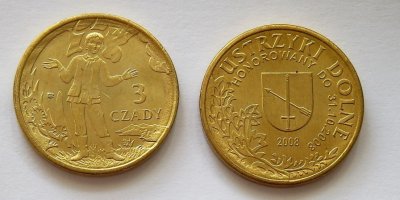 3 Czady - Ustrzyki Dolne moneta zastępcza 2008 r.