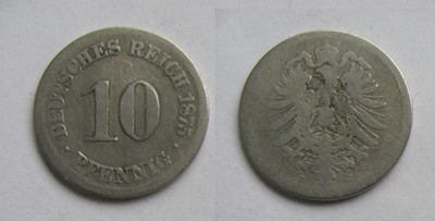 Niemcy 10 pfennig 1875 J