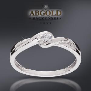 ABgold pierścionek zaręczynowy z brylantem 0,08ct