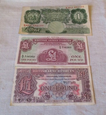 Zestaw 3 banknotów UK
