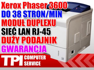 Xerox Phaser 3600DN DUPLEX SIEĆ LAN USB LPT #506