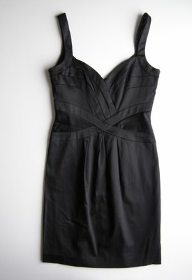 SPOTLIGHT by WAREHOUSE czarna sukienka uk10 S/M