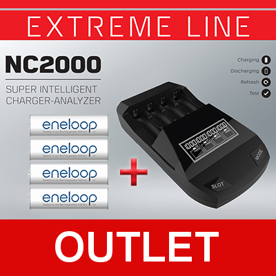ZESTAW Eneloop 4x AA 2000mAh+EXTREME LINE NC2000