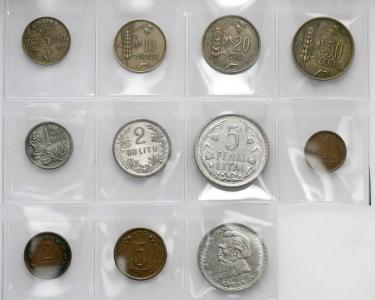 5063. Litwa - 11 szt. przedwojennych monet