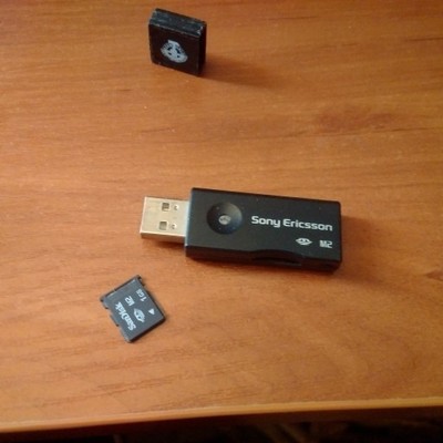 Adapter M2 USB na Memory Stick + karta 1Gb M2 Sony