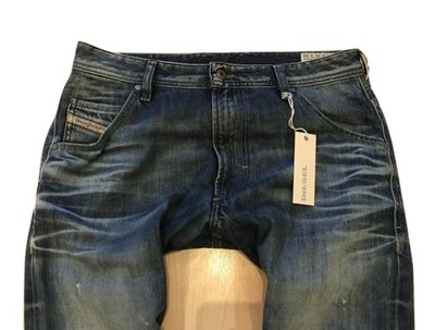 DIESEL KROOLEY niebieskie jeansy  extra W 31 L 32