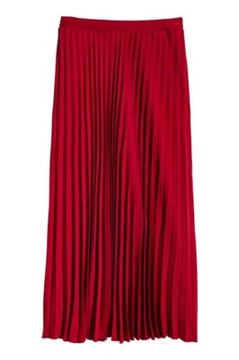 Spódnica plisowana H&M 38 M trend czerwona - 6841868323 - oficjalne  archiwum Allegro