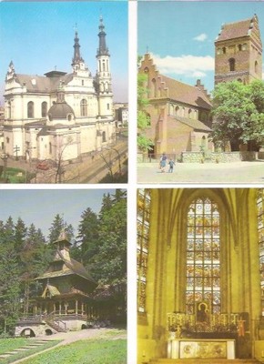 4 poczt.: Kościoły  Warszawa Zakopane Jaszczurówk